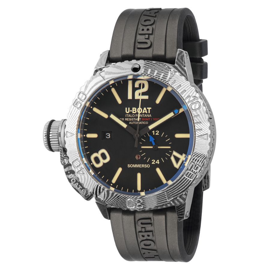 ​ U-Boat Sommerso Damasco Automatic Rubber Strap 9999