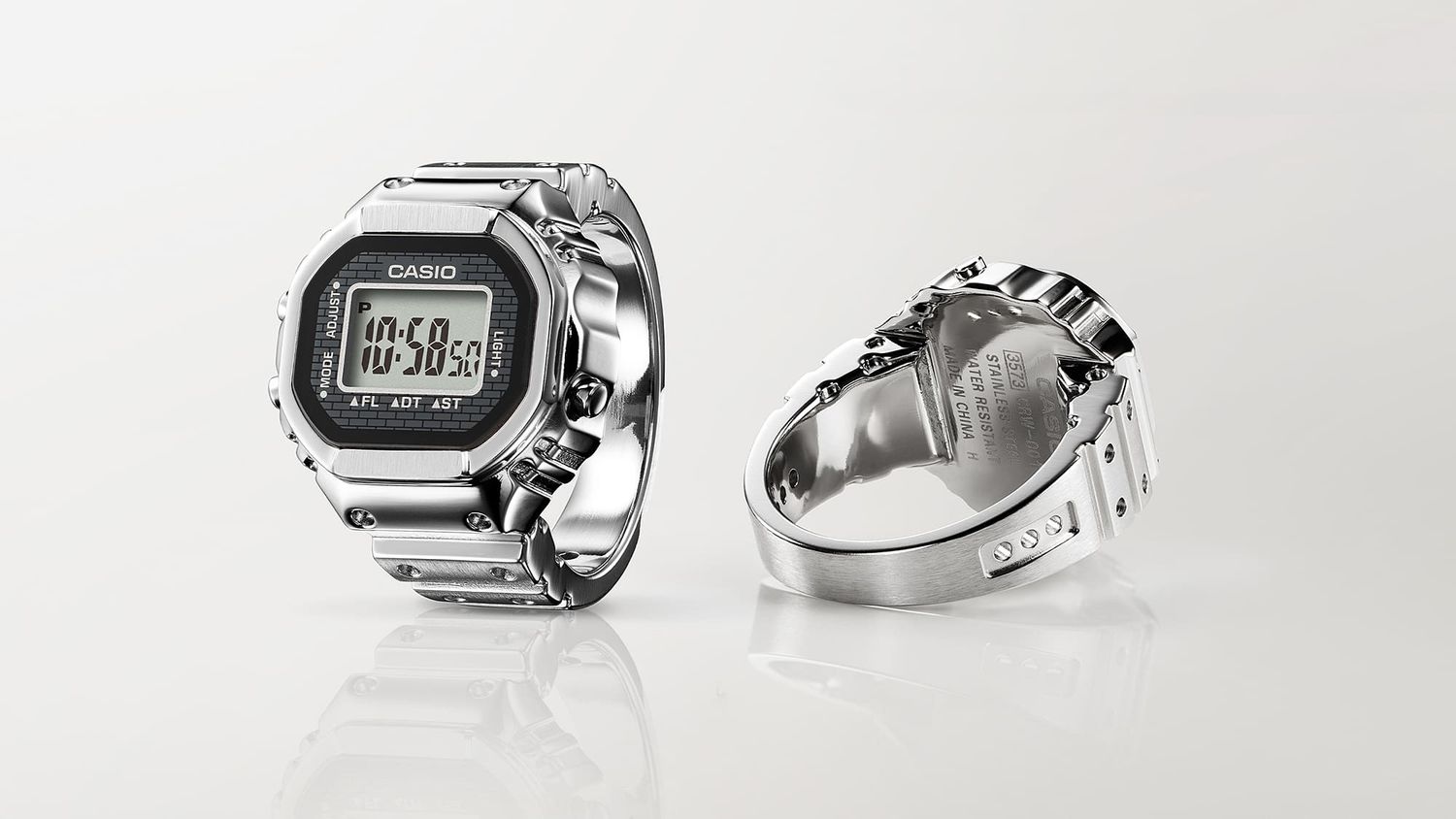 watch digital ring Casio CRW-001-1JR Inside diameter 20mm 62.8mm circumference Flash Time LED Japan Domestic Market