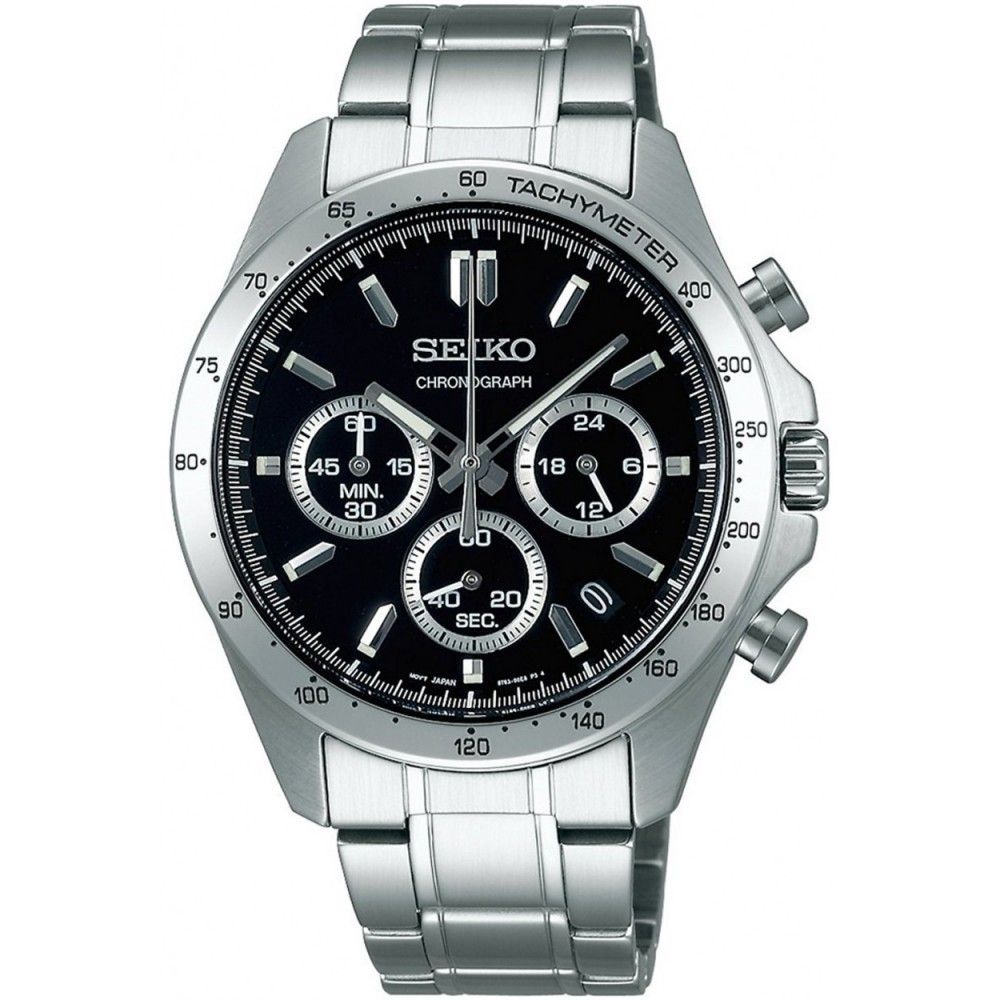 Seiko Spirit SBTR013 JDM Sports Chronograph 42.2mm 100m WR men&#39;s chronograph watch, steel strap JDM (Japanese domestic market)