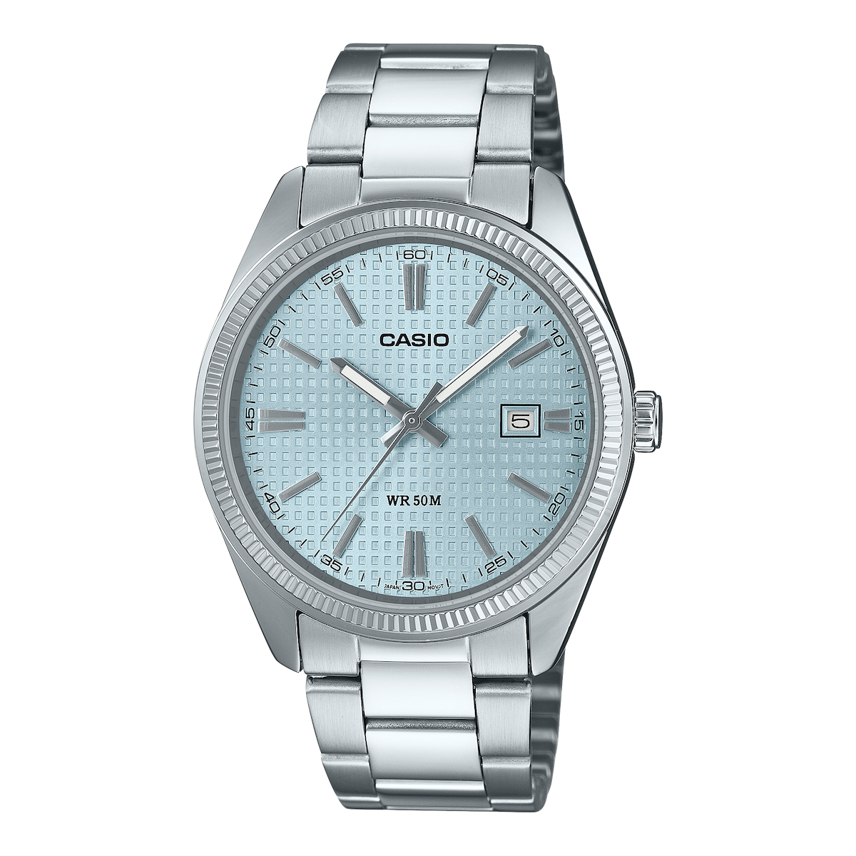 Casio MTP-1302PEC-2A classic unisex watch 44.2 × 38.5 × 9.2 mm 50m WR steel strap