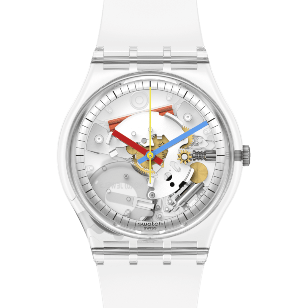 Swatch S028K100-506 CLEARLY GENT unisex watch 34mm 30m WR