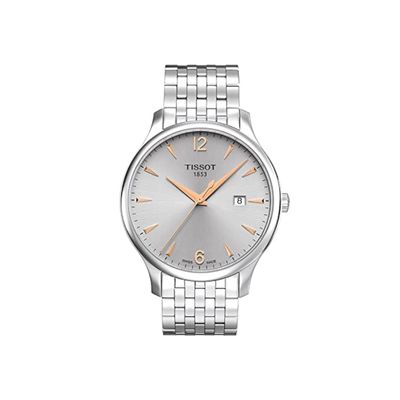 men&#39;s watch Tissot Tradition T063.610.11.037.01 42 mm sapphire crystal steel strap