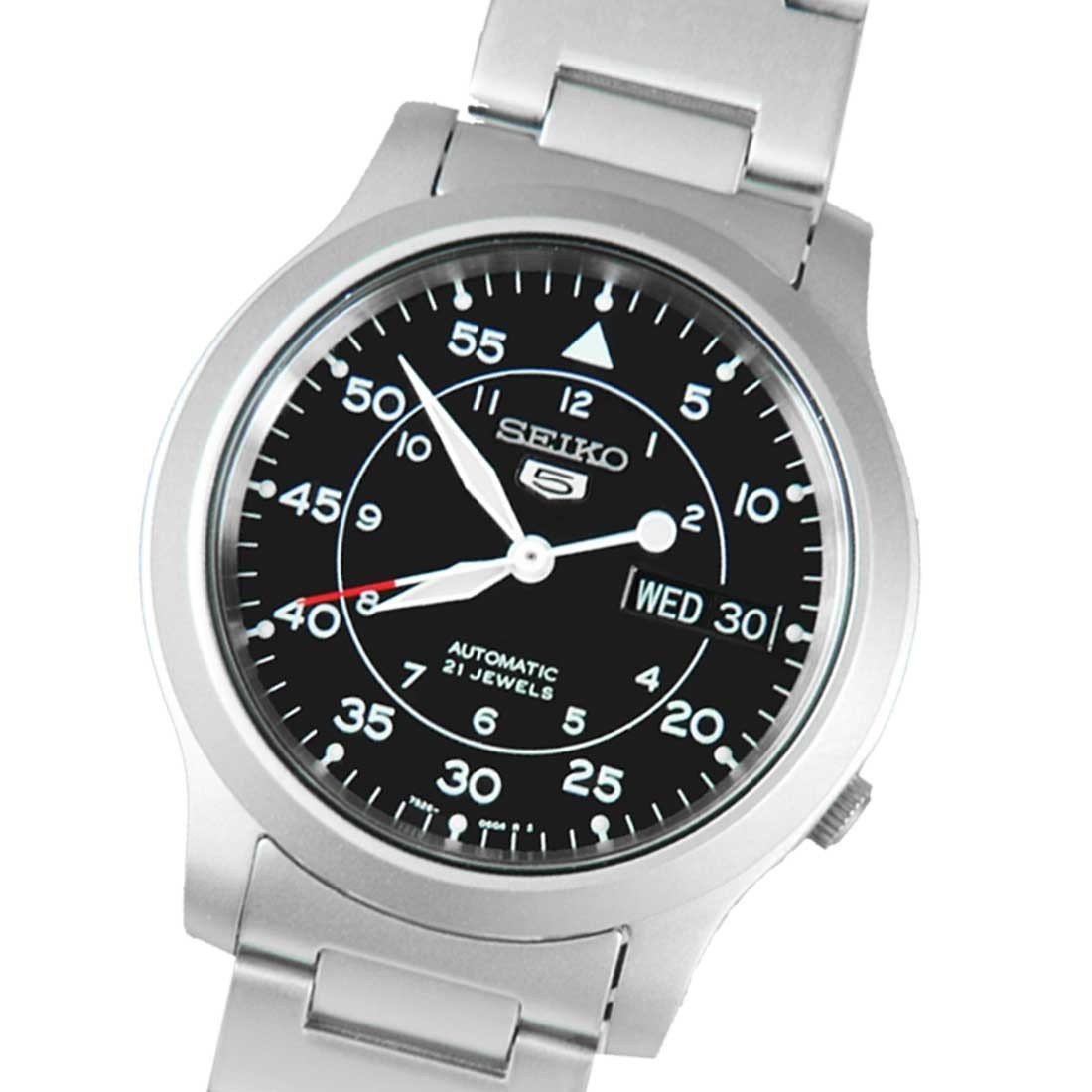 Reloj SEIKO 5 MILITARY SNK809K1  AUTOMATICO dial negro 37mm Cristal Hardlex - LUMIBRITE