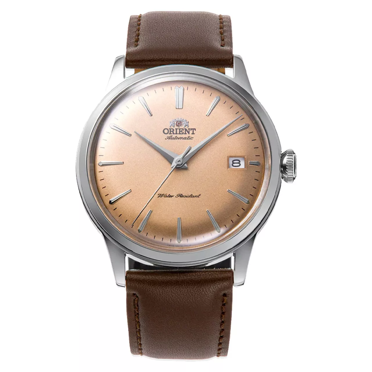 Orient Bambino “Copper” automatic watch for men RA-AC0M15Y Limited Edition 38.4 mm 30 m WR leather strap