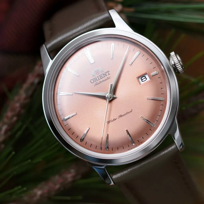 Orient Bambino “Copper” automatic watch for men RA-AC0M15Y Limited Edition 38.4 mm 30 m WR leather strap