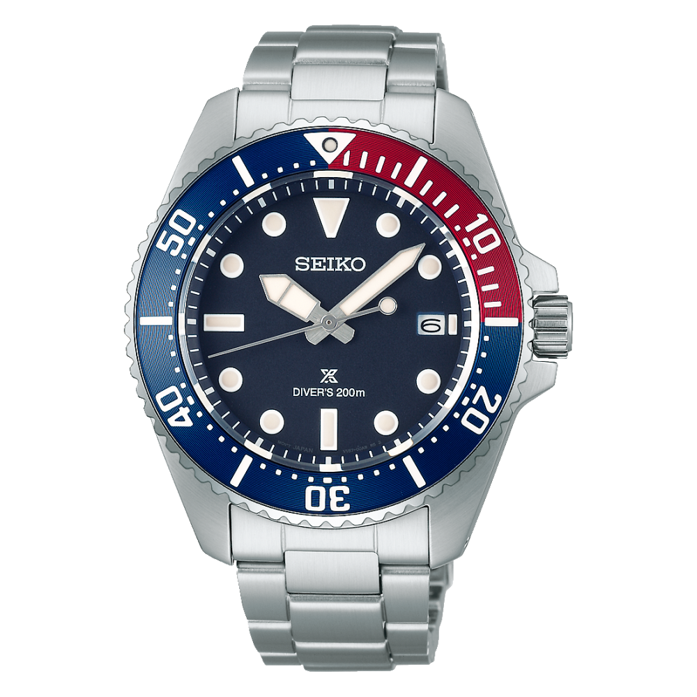 Seiko Prospex Solar SNE595P1 Men&#39;s Solar Diving Watch 41mm 200m WR Sapphire Crystal Steel Strap