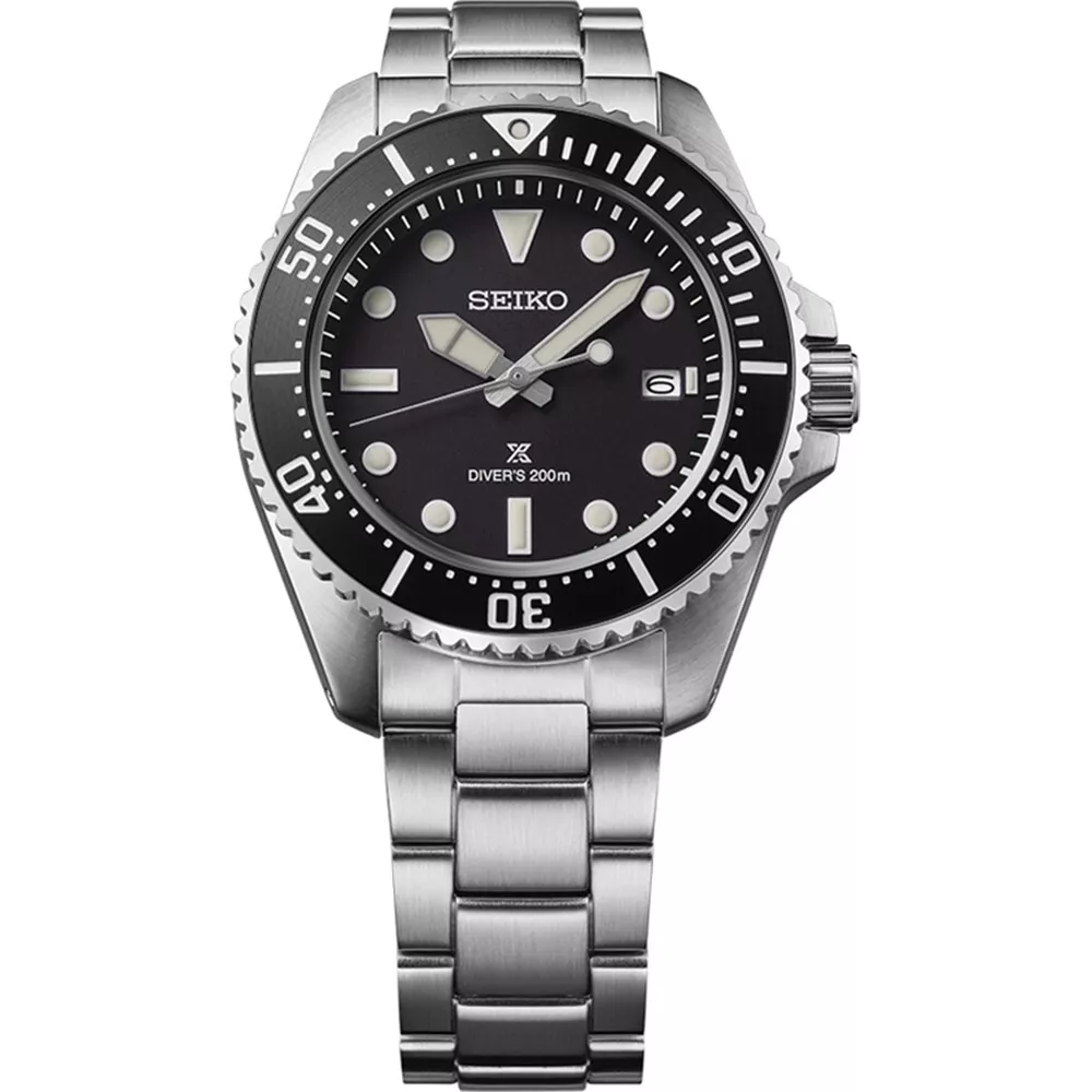 Seiko Prospex Solar SNE597P1 Men&#39;s Solar Diving Watch 41mm 200m WR Sapphire Crystal Steel Strap
