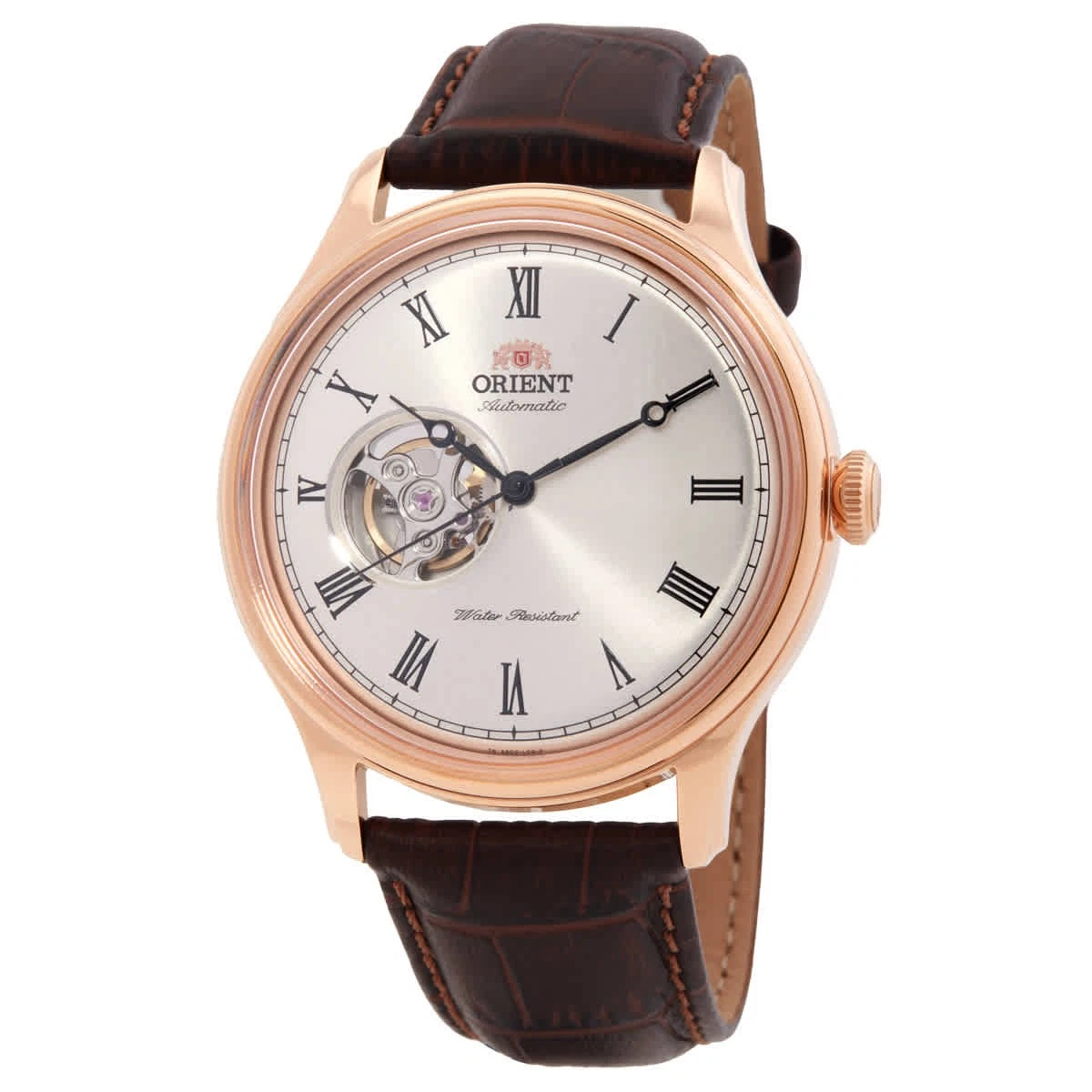 Orient Envoy TAG00001S 43mm 50m WR automatic watch for men with leather strap and hand-hacking (manual winding possible)