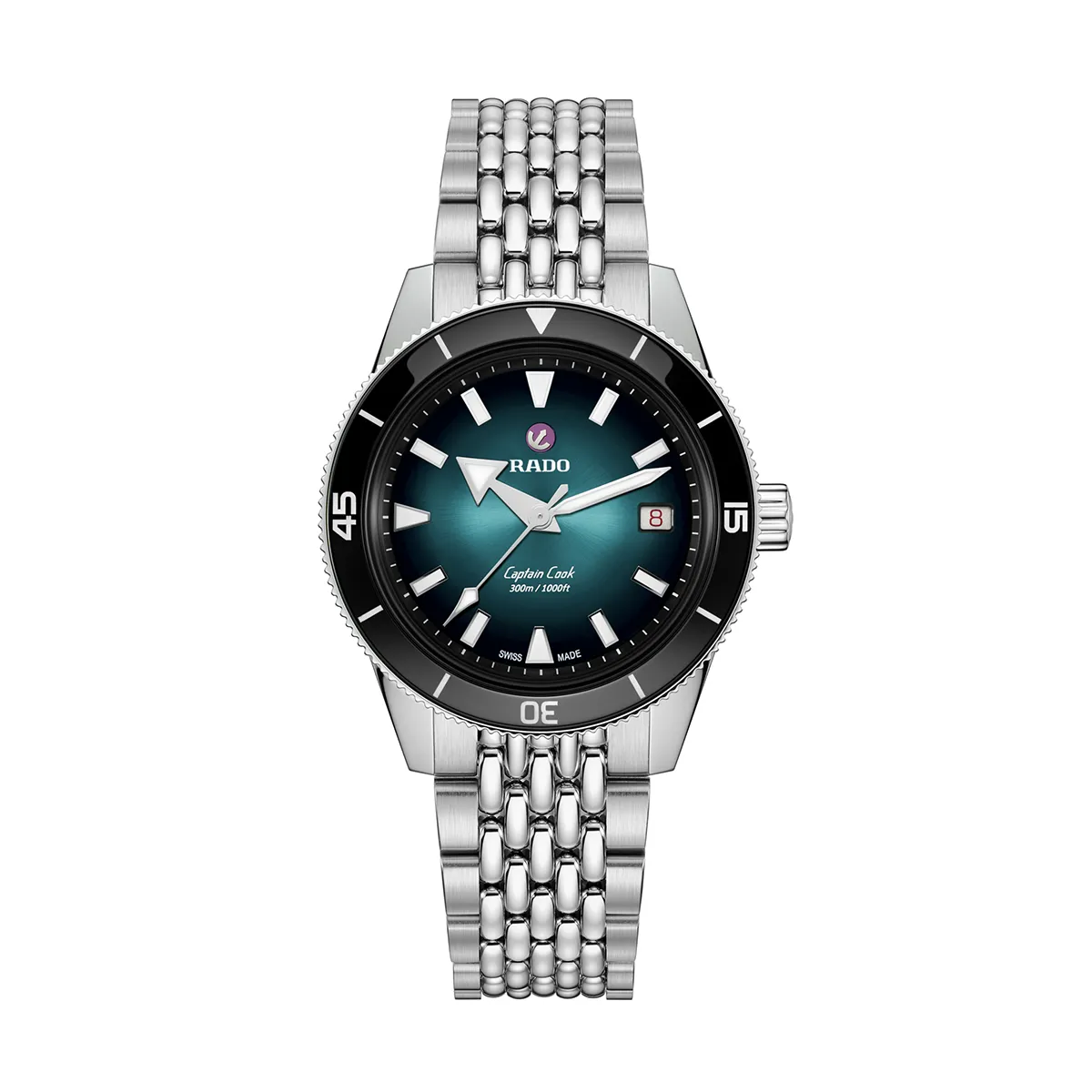 Rado Captain Cook R32223213 39mm 300m WR sapphire crystal automatic diving watch for men
