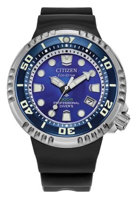 Citizen Promaster Professional Divers Unite Blue BN1025-08L Limited Edition 46mm 300m WR Professional Diving Watch for Men Sapphire crystal Eco-Drive movement (powered by solar energy or light) Silicone strap.
