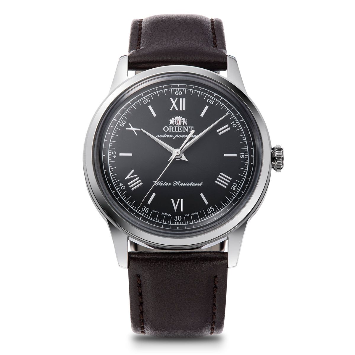 Orient Bambino Solar Men&#39;s Watch RA-WK0004L 38.4 mm leather strap