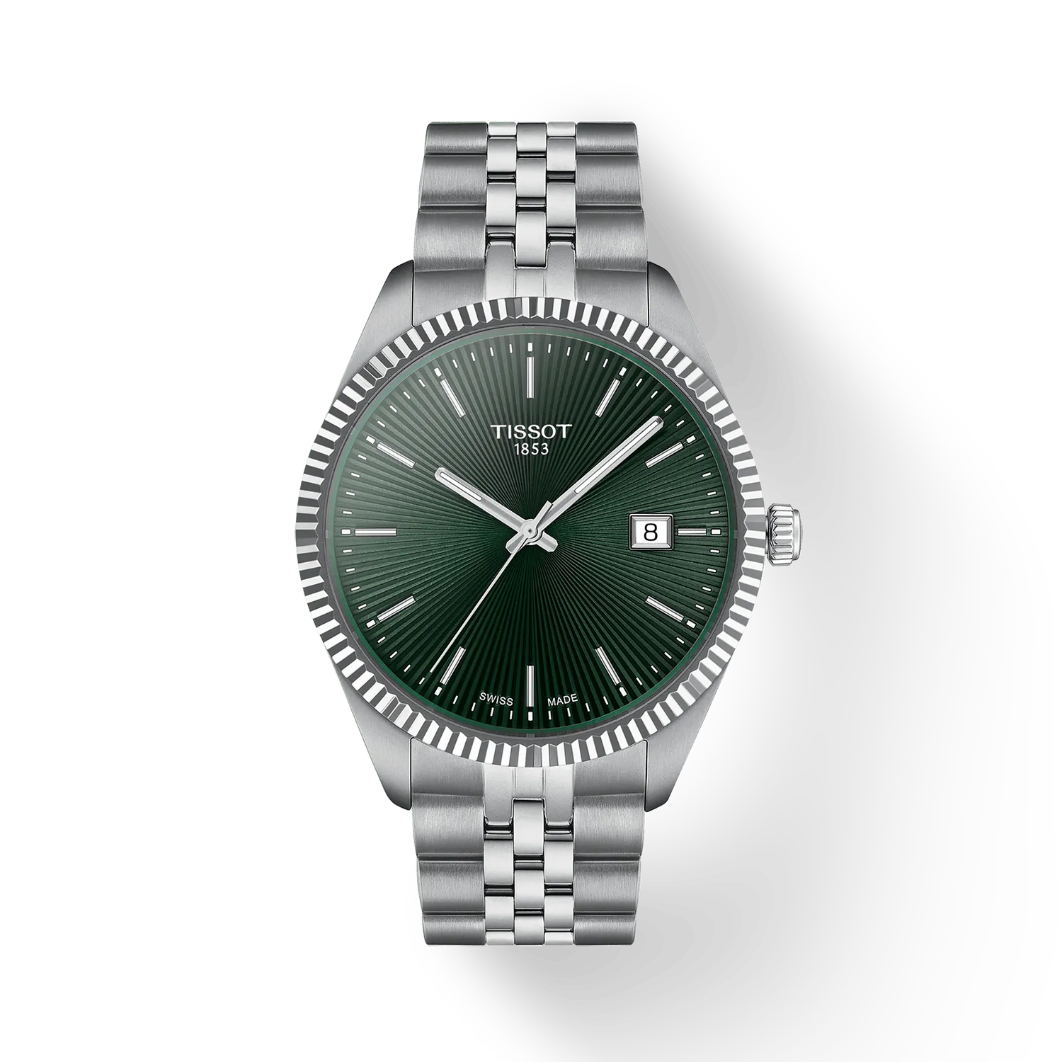 Tissot Ballade 40mm men&#39;s watch T156.410.11.091.00 40mm sapphire crystal 100m WR steel strap