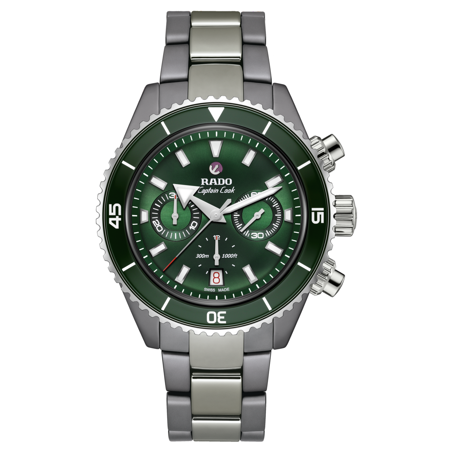 ​Men’s Automatic Watch Rado Captain Cook R32189313 43mm – Sapphire, 300 m, 59 h power reserve, high-tech ceramic