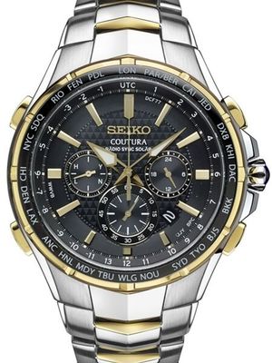 Seiko Coutura men&#39;s solar radio-controlled watch SSG010 45.3 mm 100 m WR sapphire crystal steel strap