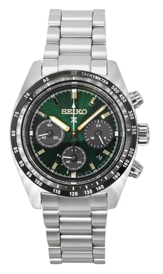 Seiko Prospex Speedtimer SSC933 Men&#39;s Solar Watch 39mm 100m WR Steel Strap sapphire crystal