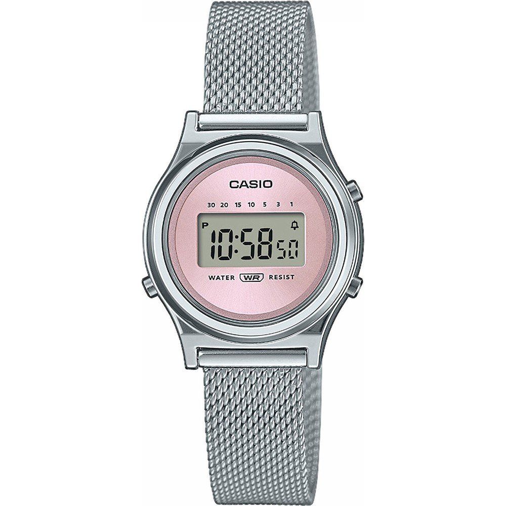 Reloj Casio mujer mini Collection LA700WEM-4A correa de acero inoxidable 30.8 × 26.3 × 7.9 mm