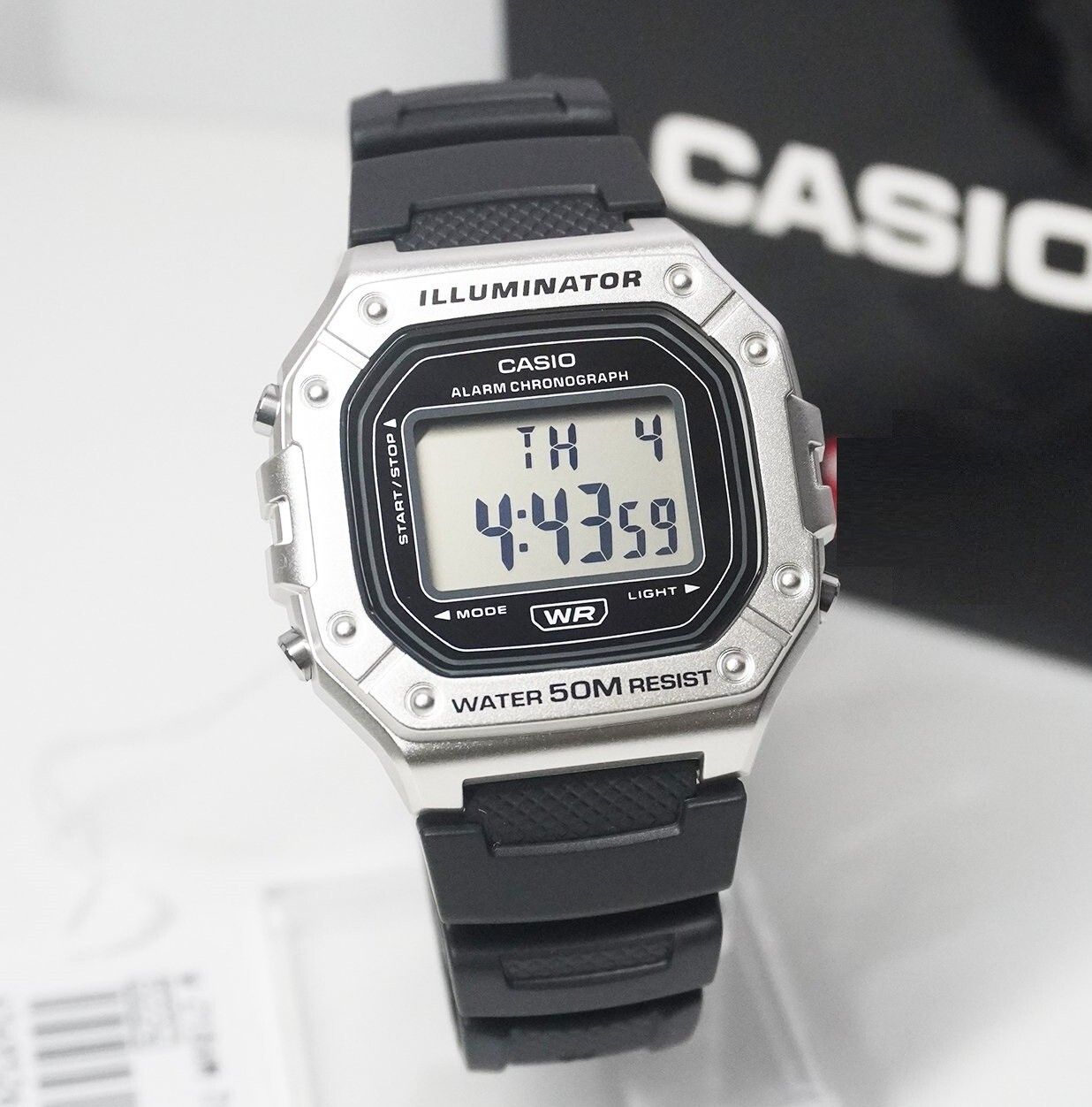 Casio W-218HM-7A | Reloj Digital Retro con Resistencia al Agua y Diseño Marrón Metálico
