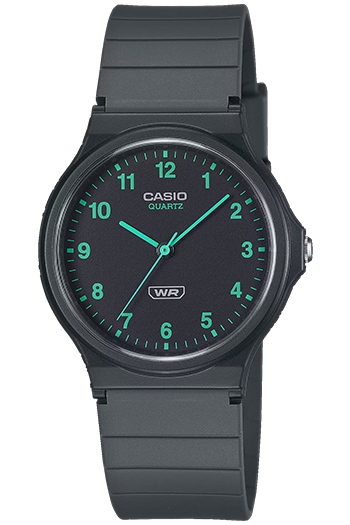 Reloj analógico unisex Casio MQ-24B-8B 38.8 × 34.9 × 7.8 mm correa de silicona