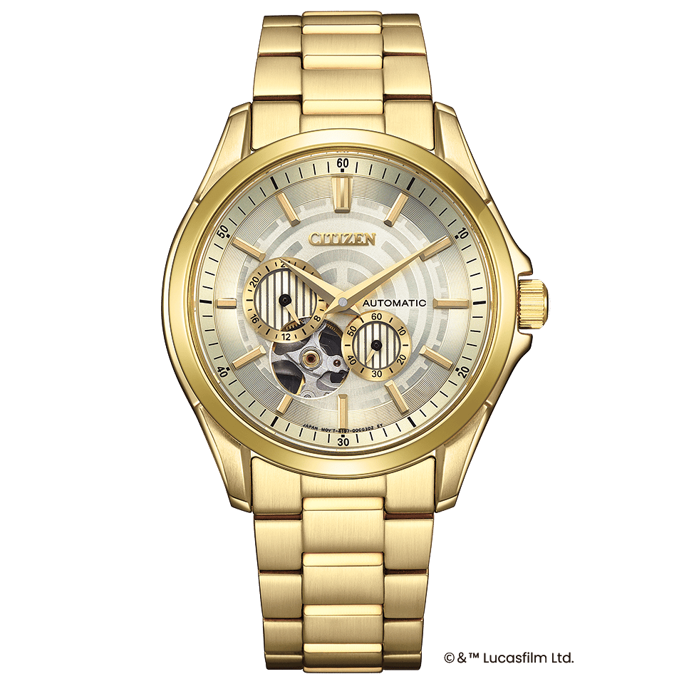 Men’s Automatic Watch Citizen Collection NP1013-53P JDM 38.9mm – Sapphire, 100 m, 42h power reserve, limited edition, gold-tone steel bracelet Japan Domestic Market