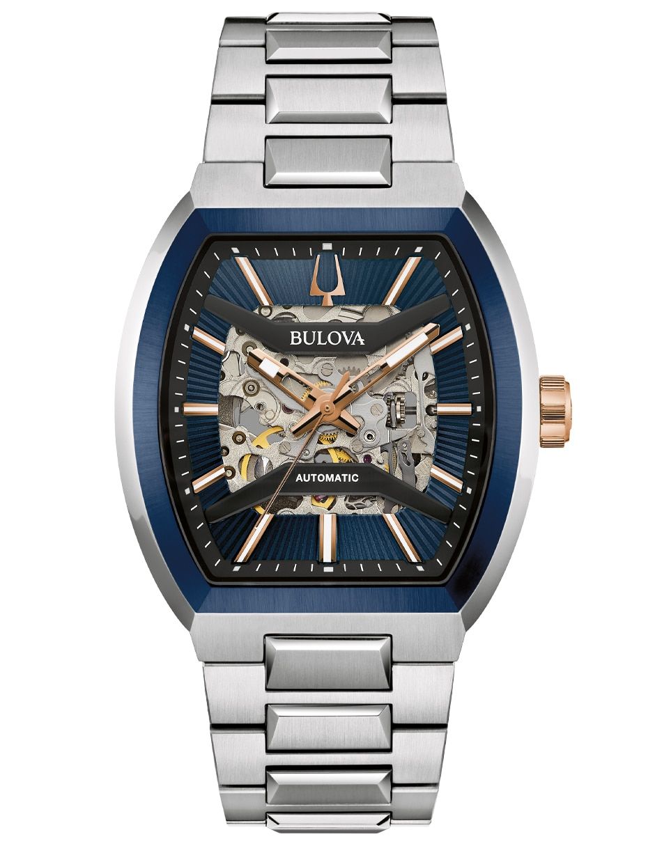 Men’s Automatic Bulova Maquina 98A319 40mm Watch – Sapphire, 50 m, 42h Power Reserve, Steel Bracelet