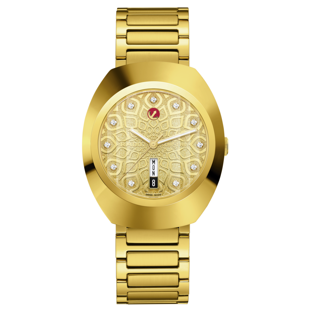 Unisex automatic Rado DiaStar Original R12161633 38 mm – Sapphire, 100 m, 80 h power reserve, gold steel bracelet