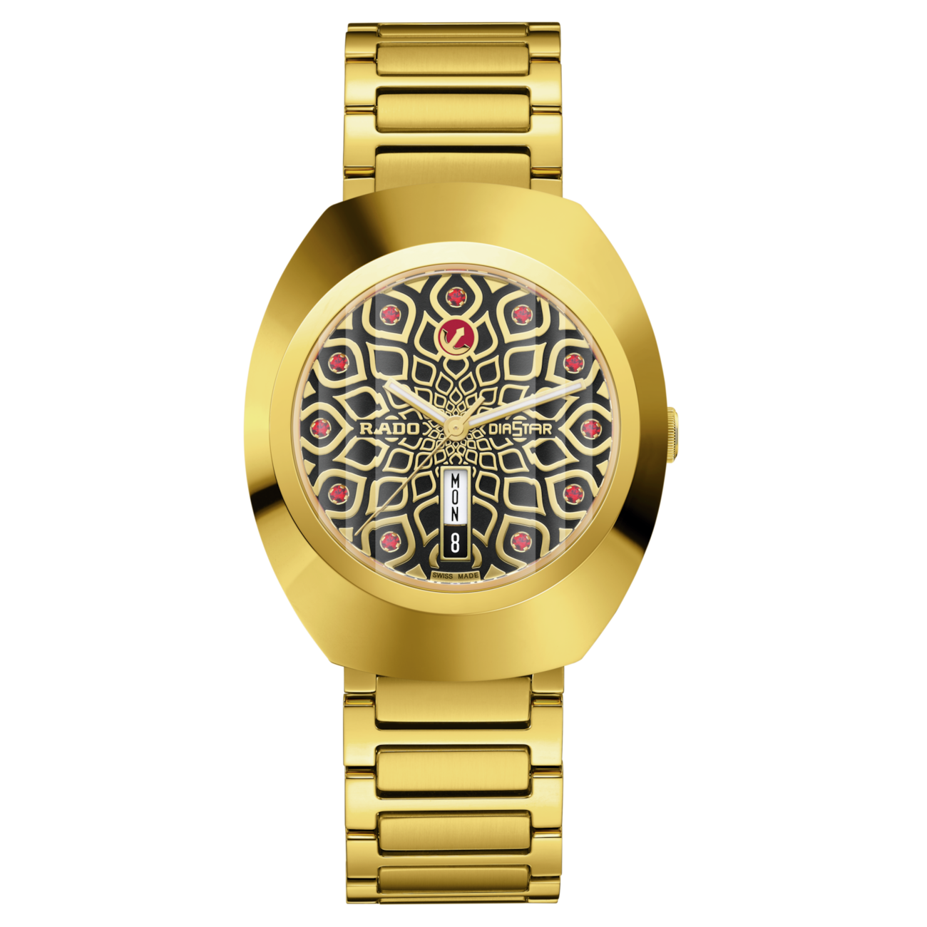Unisex automatic Rado DiaStar Original R12161653 38 mm – Sapphire, 100 m, 80 h reserve, PVD gold steel bracelet