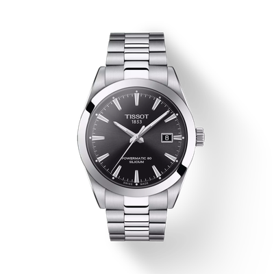 Men’s automatic Tissot Gentleman Powermatic 80 Silicium T127.407.11.051.00   40 mm – Sapphire, 100 m, 80 h reserve, stainless steel bracelet