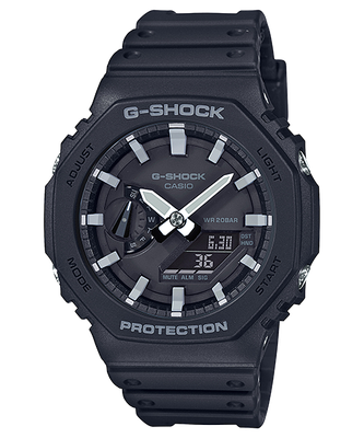 Men’s quartz watch Casio G‑Shock GA‑2100‑1A 45 mm – Carbon, 200 m, mineral crystal, resin band