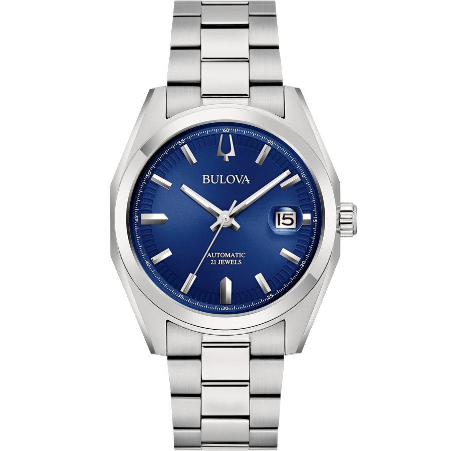 Bulova Mecha Classic automatic watch for men 96B436 39 mm sapphire crystal steel strap  Surveyor Mecha Classic