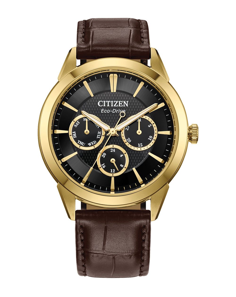 Citizen Rolan BU2112-06E men&#39;s sundial watch, 40 mm, 100 m WR, sapphire crystal, steel strap, Eco-Drive movement (powered by solar energy or light)