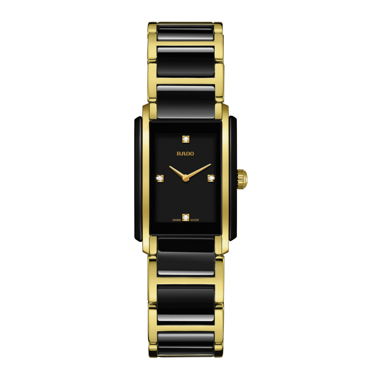 Unisex quartz watch Rado Integral Diamonds R20845712 22.7mm – High-tech ceramic, PVD details, ceramic bracelet
