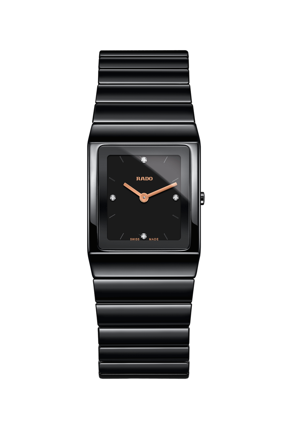 Women’s quartz Rado Ceramica R21702722 31.7 mm – Sapphire, 50 m, ceramic bracelet