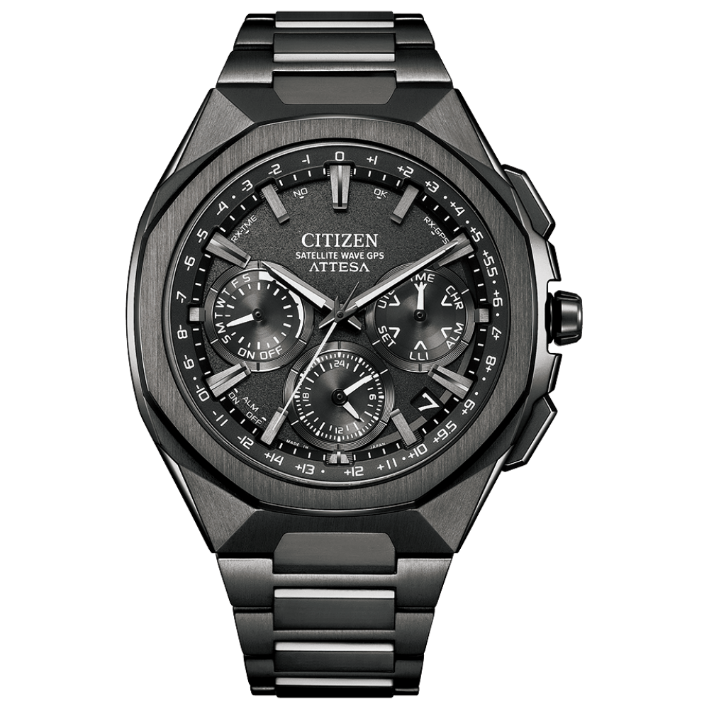 Citizen Attesa ACT Line/Black Titanium™ Series CC4105-69E JDM 44mm 100m WR sapphire crystal Eco-Drive movement (powered by solar energy or light) JDM (Japanese domestic market)