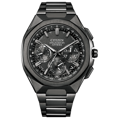 Citizen Attesa ACT Line/Black Titanium™ Series CC4105-69E JDM 44mm 100m WR sapphire crystal Eco-Drive movement (powered by solar energy or light) JDM (Japanese domestic market)