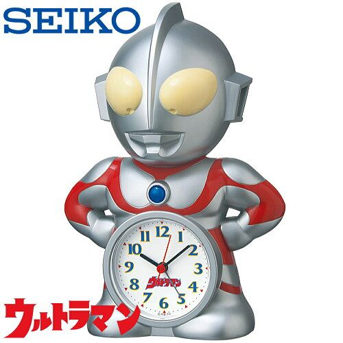 SEIKO Alarm Ultraman Talking Alarm Clock Analog JF336A Silver 23.7×16.7×12cm JDM (Japan Domestic Market)