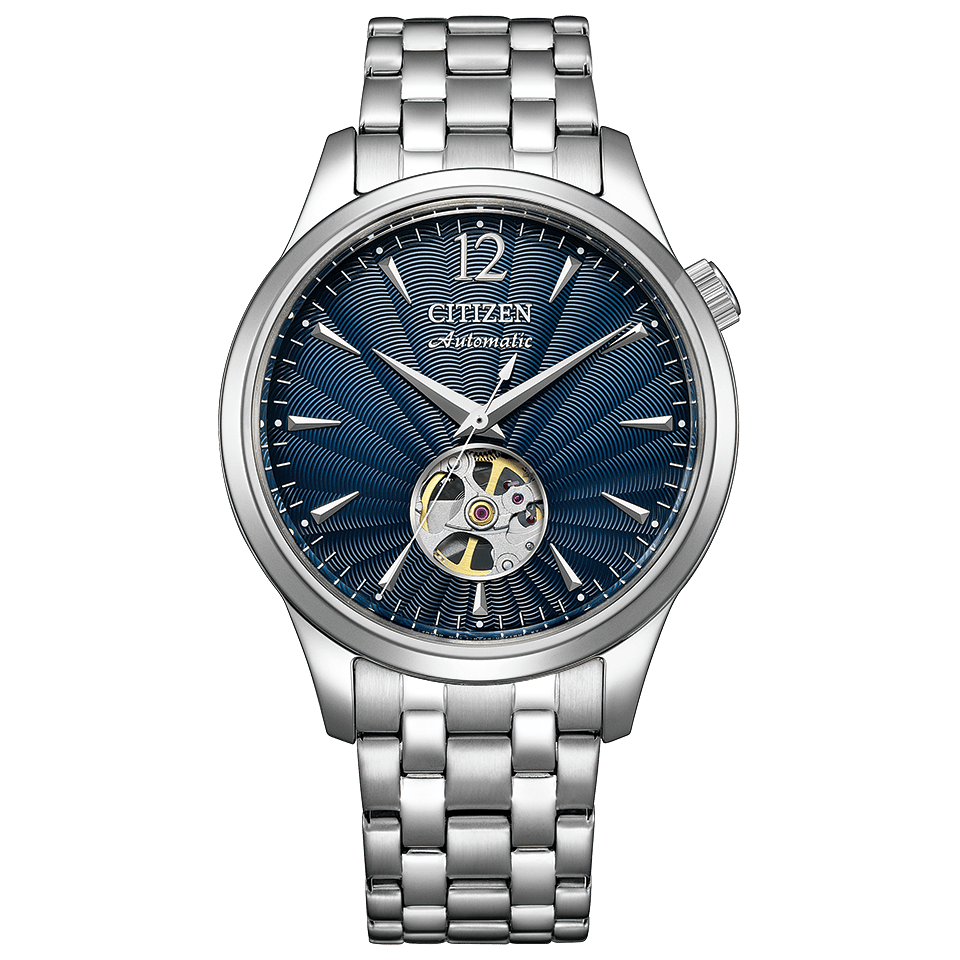 Citizen Collection Elegance Open Heart NH9131-73L JDM 40mm 50m WR automatic watch for men with leather strap