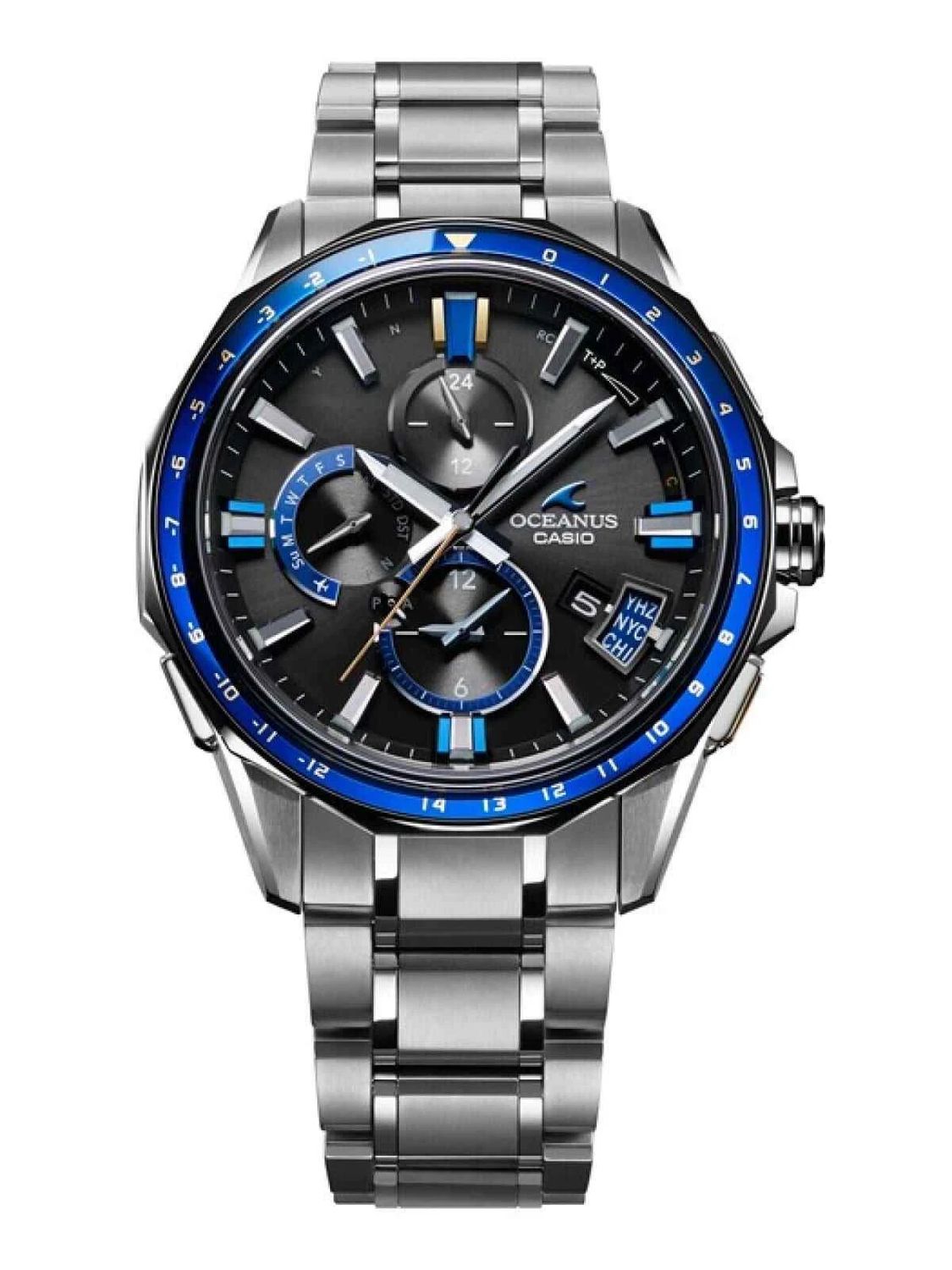 Casio Oceanus OCW-G2000G-1AJF JDM Polished Zaratsu Titanium GPS Bluetooth Solar Watch 51.1 x 46.1 x 13.7 mm Made in Japan JDM (Japanese Domestic Market)