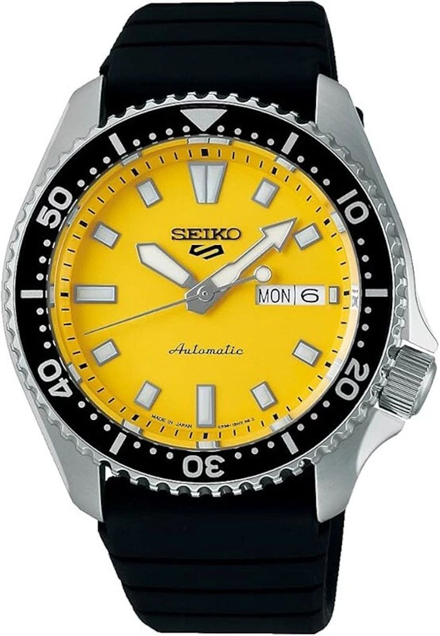 Seiko 5 Sports Sunstrike SBSA307 JDM 42.5mm 100m WR automatic watch for men with silicone strap Made in Japan JDM (Japanese domestic market)