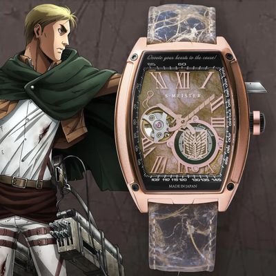 Garrack Attack on Titan men&#39;s automatic watch Garrack Attack on Titan Erwin Smith  GARRACK ATTACK ON TITAN   (SHINGEKI NO KYOJIN) S-MEISTER COLLABORATION WATCH LIMITED EDITION MADE IN JAPAN 7.0mm × 39.0mm × 51.0mm Made in Japan JDM (Japanese domesti