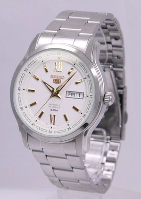 Seiko 5 SNKP15K1 automatic watch for men, 42.3 mm, 50 m WR, 7S26, steel strap