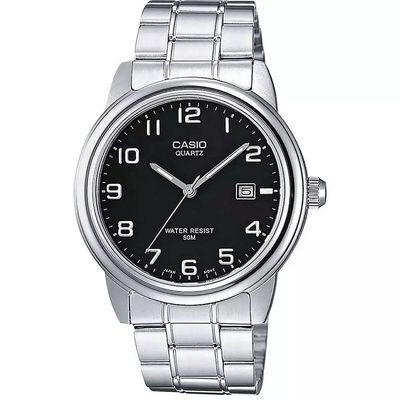 Casio Classic MTP-1221A-1A 39mm 50m WR analog watch for men with steel strap