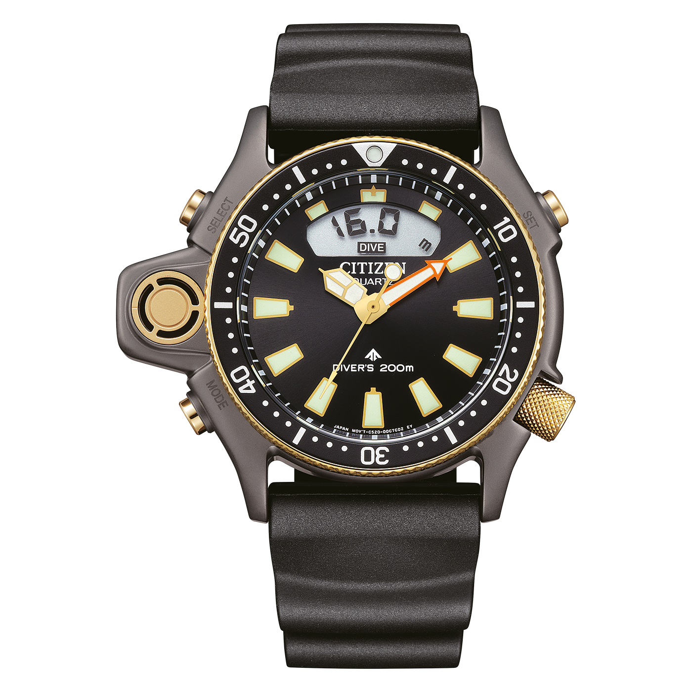 Citizen Promaster Marine Aqualand 40th Anniversary Limited Edition JP2008-06E JDM 50.7mm 200m WR Alarm Depth Measurement Quartz Diving Watch for Men (Japanese Domestic Market)