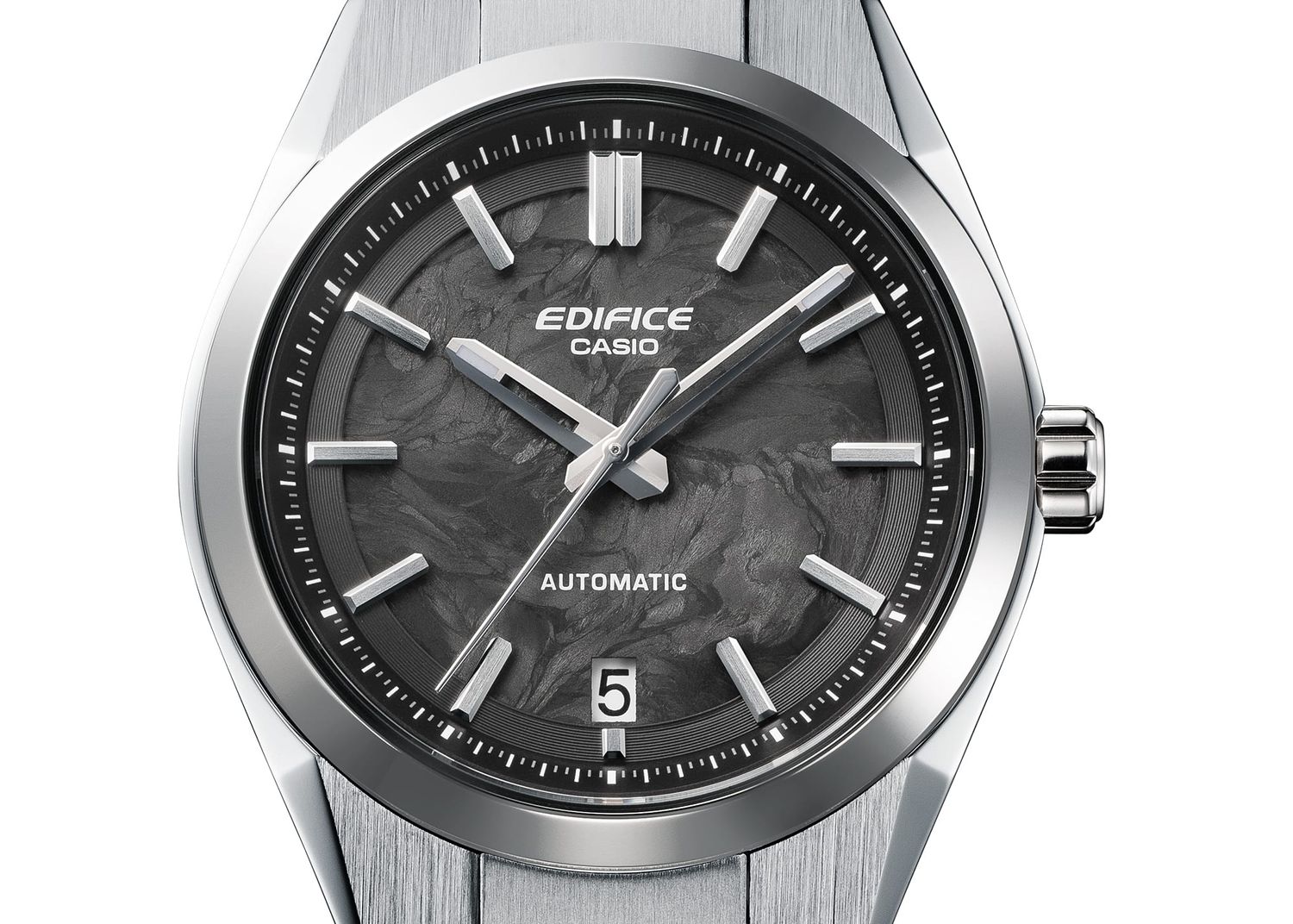 Casio Edifice Forged Carbon Automatic EFK-100YCD-1AJF JDM men&#39;s automatic watch 39mm 100m WR steel strap JDM (Japanese domestic market)