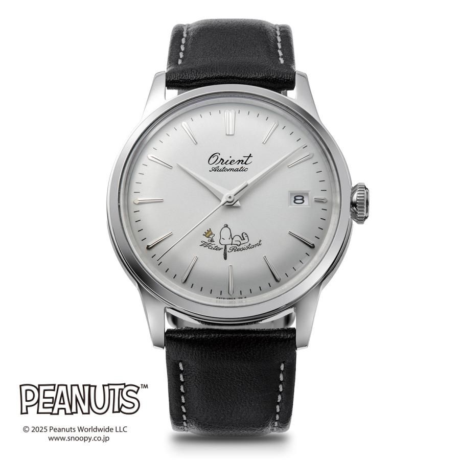 Orient Bambino Snoopy ‘Peanuts’ Automatic Watch for Men RN-AC0M16S JDM 38.4mm Limited Edition 75th Anniversary Leather Strap JDM (Japan Domestic Market)