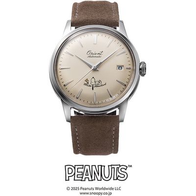 Orient Bambino Snoopy ‘Peanuts’ RN-AC0M17G JDM 38mm Limited Edition automatic watch for men with leather strap (Japanese domestic market)