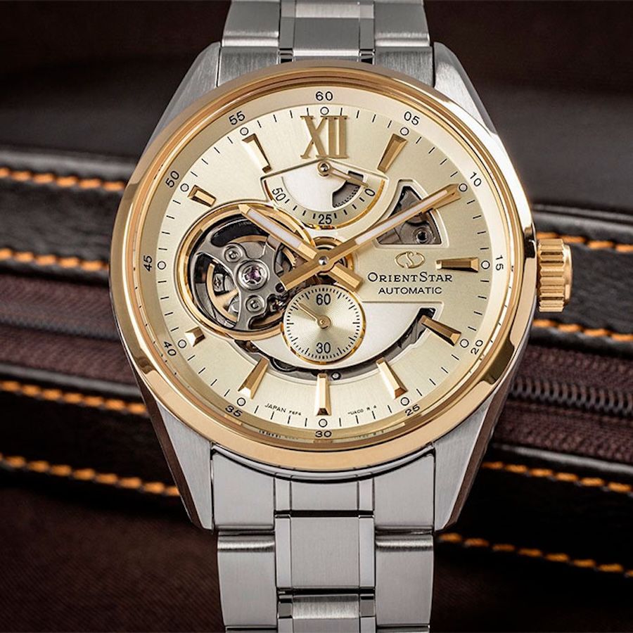 Orient Star Joker Skeleton Contemporary men&#39;s automatic watch RE-AV0124G 41mm 100m WR sapphire crystal sapphire crystal stainless steel strap