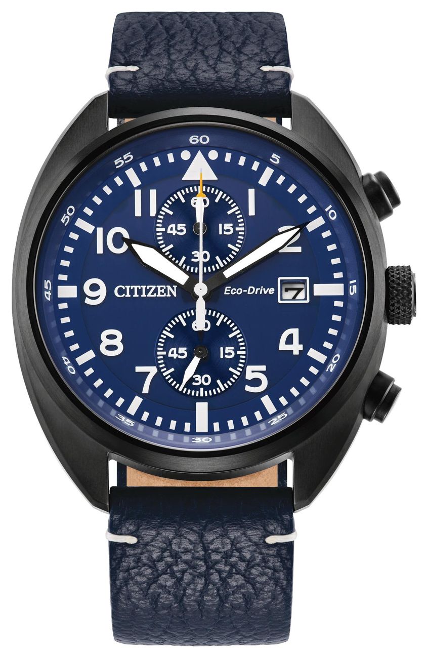 Citizen Sport Casual Men&#39;s Solar Watch CA7048-08L 41mm 100m WR leather strap Eco-Drive movement (powered by solar energy or light)