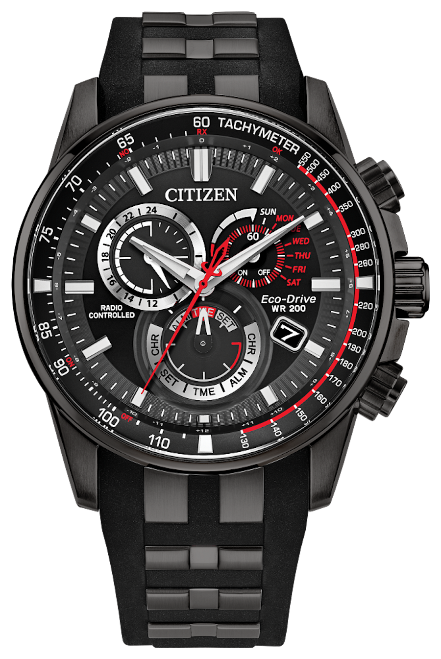 Citizen PCAT Sport Luxury CB5977-03E men&#39;s radio-controlled sundial watch, 43 mm, 200 m WR, sapphire crystal, steel strap, Eco-Drive movement (powered by sunlight or light)