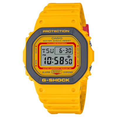 Casio G-Shock Vivid DW-5610Y-9 JDM Men&#39;s Watch 43.8mm 200m WR Resin Strap JDM (Japanese Domestic Market)
