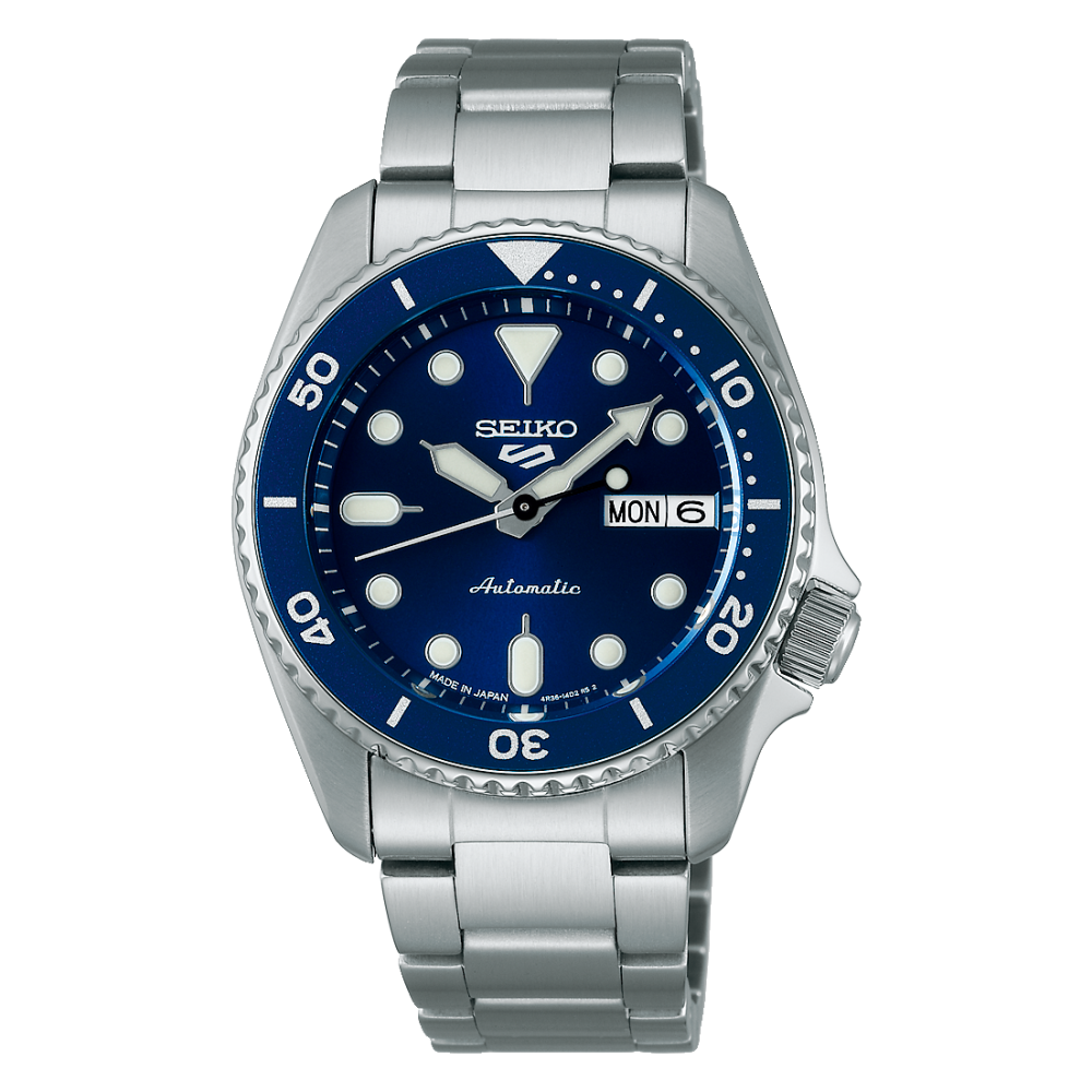 Seiko 5Sports SKX SBSA299 JDM 38mm 100m WR automatic watch for men Made in Japan JDM (Japanese domestic market) steel strap